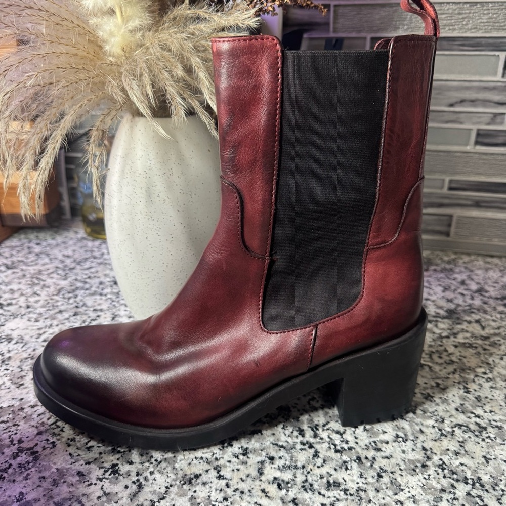 Emanuele Crasto | Women's Italian Leather Heeled Chelsea Boots Size EU 39 US 8.5 - Picture 8 of 15